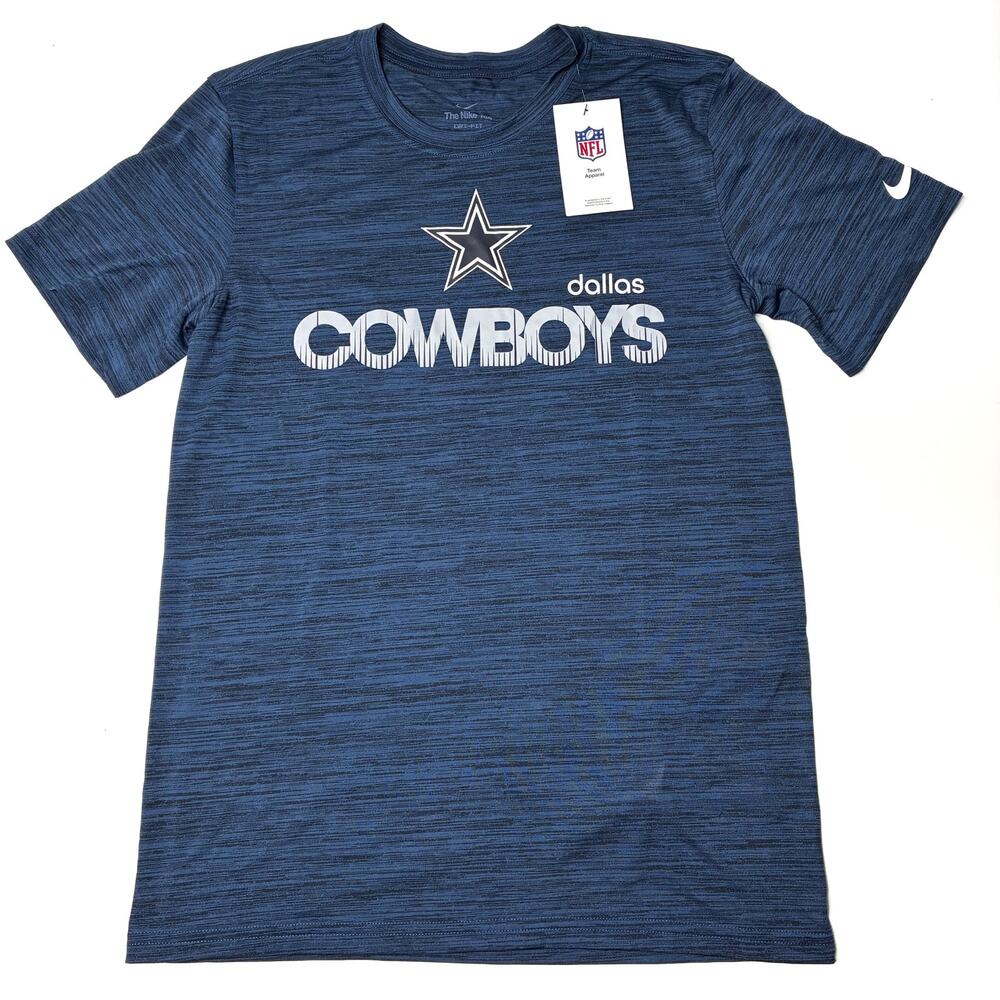 Nike Dri-Fit NFL Dallas Cowboys Tee Shirt Short Sleeve Blue NWT Mens Small